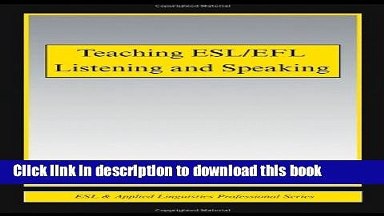 Books Teaching ESL/EFL Listening and Speaking Free Online