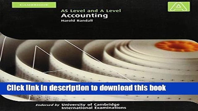 PDF Accounting A Level and AS Level (Cambridge International Examinations) Free Books