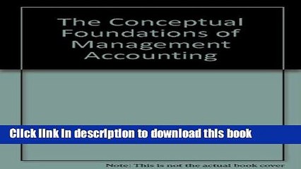 PDF  Conceptual Foundations of Management Accounting (Addison-Wesley Paperback series in