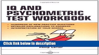 Ebook IQ and Psychometric Test Workbook (Testing) Free Download