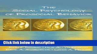 Books The Social Psychology of Prosocial Behavior Free Online