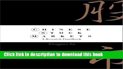 PDF  Chinese Stock Markets: A Research Handbook  Online
