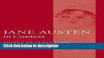 Ebook Jane Austen in Context (The Cambridge Edition of the Works of Jane Austen) Full Online