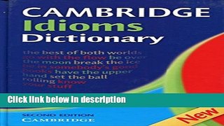 Ebook Cambridge Idioms Dictionary Full Online