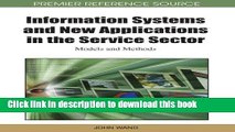 Books Information Systems and New Applications in the Service Sector: Models and Methods (Premier
