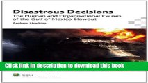 Ebook Disastrous Decisions: The Human and Organisational Causes of the Gulf of Mexico Blowout Free