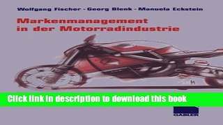 Books Markenmanagement in der Motorradindustrie: Grundlagen, Trends, Erfolgsstrategien fÃ¼hrender