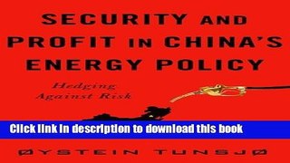Books Security and Profit in China s Energy Policy: Hedging Against Risk Full Online