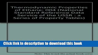 Books Thermodynamic Properties of Ethane Free Download