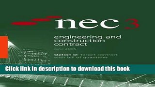 Books Nec3 Engineering and Construction Contract Option D: Target Contract With Bill of Quantities
