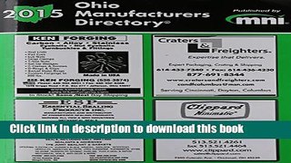 Ebook Ohio Manufacturers Directory 2015 Free Online