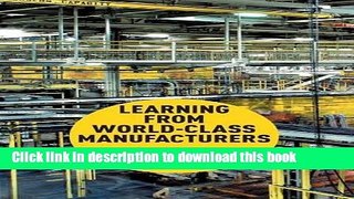 Books Learning From World Class Manufacturers Free Online