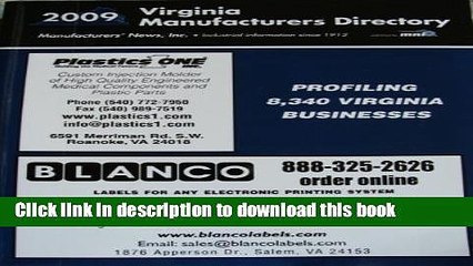 Ebook 2009 Virginia Manufacturers Directory Full Online