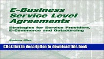 Ebook E-Business Service Level Agreements: Strategies for Service Providers, E-Commerce and