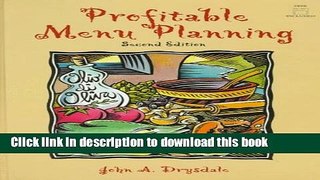 Ebook Profitable Menu Planning (2nd Edition) Free Online
