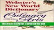 Books Webster s New World Dictionary of Culinary Arts (2nd Edition) Free Download