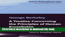 Read A Treatise Concerning the Principles of Human Knowledge (Oxford Philosophical Texts) Ebook Free