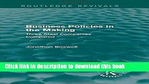 Ebook Business Policies in the Making (Routledge Revivals): Three Steel Companies Compared Free