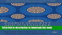 Ebook Energy Security and Sustainable Economic Growth in China Free Online
