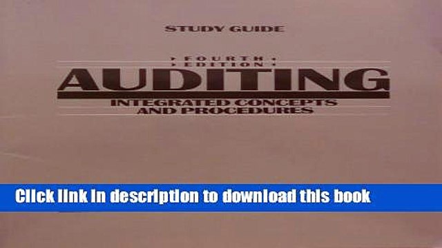 PDF Auditing, Study Guide: Integrated Concepts and Procedures Online