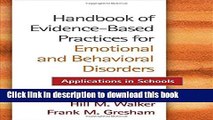 Ebook Handbook of Evidence-Based Practices for Emotional and Behavioral Disorders: Applications in