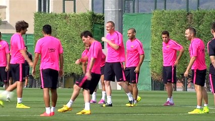 FCB - TRAIN - all, Adriano, Messi, Pique - training pink Tshirts