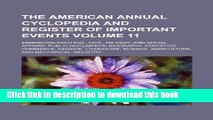 Books The American annual cyclopedia and register of important events Volume 11; Embracing