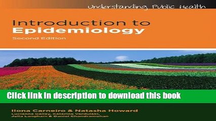 PDF  Introduction to Epidemiology (Understanding Public Health)  Free Books KOMP B