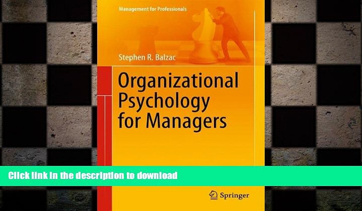 READ THE NEW BOOK Organizational Psychology for Managers (Management for Professionals) READ PDF