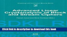 Ebook Advanced Linear Cryptanalysis of Block and Stream Ciphers Free Online