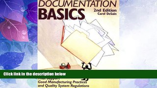 READ FREE FULL  Documentation Basics That Support Good Manufacturing Practices and Quality System