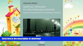 READ book  Semplici pensieri di una persona comune-Simple thoughts of a common person (Italian