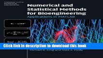 Read Numerical and Statistical Methods for Bioengineering: Applications in MATLAB (Cambridge Texts