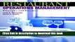 Ebook Restaurant Operations Management: Principles and Practices Free Online