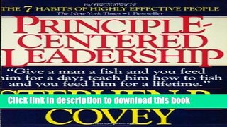 Books Principle Centered Leadership Full Online