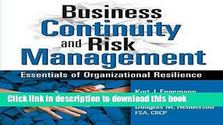 Books Business Continuity and Risk Management: Essentials of Organizational Resilience Free Online