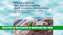 Books Principios de Economia del Conocimiento: Hacia una Economia Global del Conocimiento Free