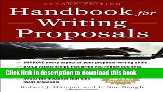 Ebook Handbook For Writing Proposals, Second Edition Full Online