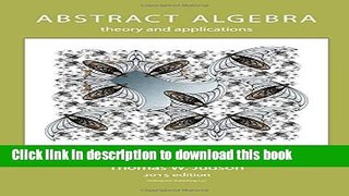 Books Abstract Algebra: Theory and Applications Free Online