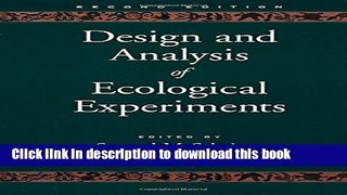 Books Design and Analysis of Ecological Experiments Full Download