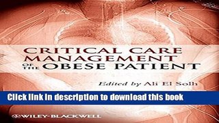 PDF  Critical Care Management of the Obese Patient  Free Books KOMP B