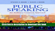 Ebook Public Speaking: An Audience-Centered Approach (8th Edition) Free Download