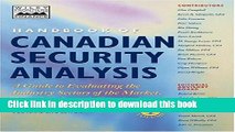 Books Handbook of Canadian Security Analysis, Volume 1 Free Online