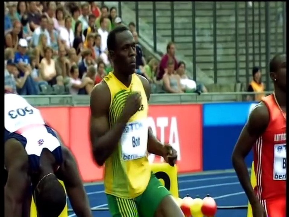 Usain Bolt new 100m world record- 9.58!!!
