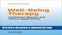Read Well-Being Therapy: Treatment Manual and Clinical Applications Ebook Free