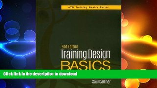 READ THE NEW BOOK Training Design Basics READ EBOOK