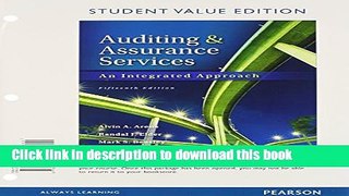 PDF  Auditing and Assurance Services, Student Value Edition Plus NEW MyAccountingLab with Pearson