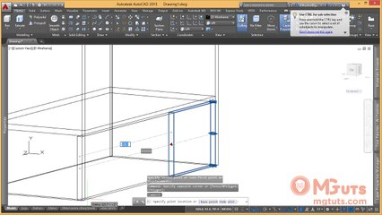 Autocad real work example - Drawing trade stand from laminate flake board and glass