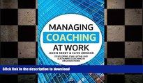 FAVORIT BOOK Managing Coaching at Work: Developing, Evaluating and Sustaining Coaching in