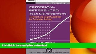 FAVORIT BOOK Criterion-referenced Test Development: Technical and Legal Guidelines for Corporate